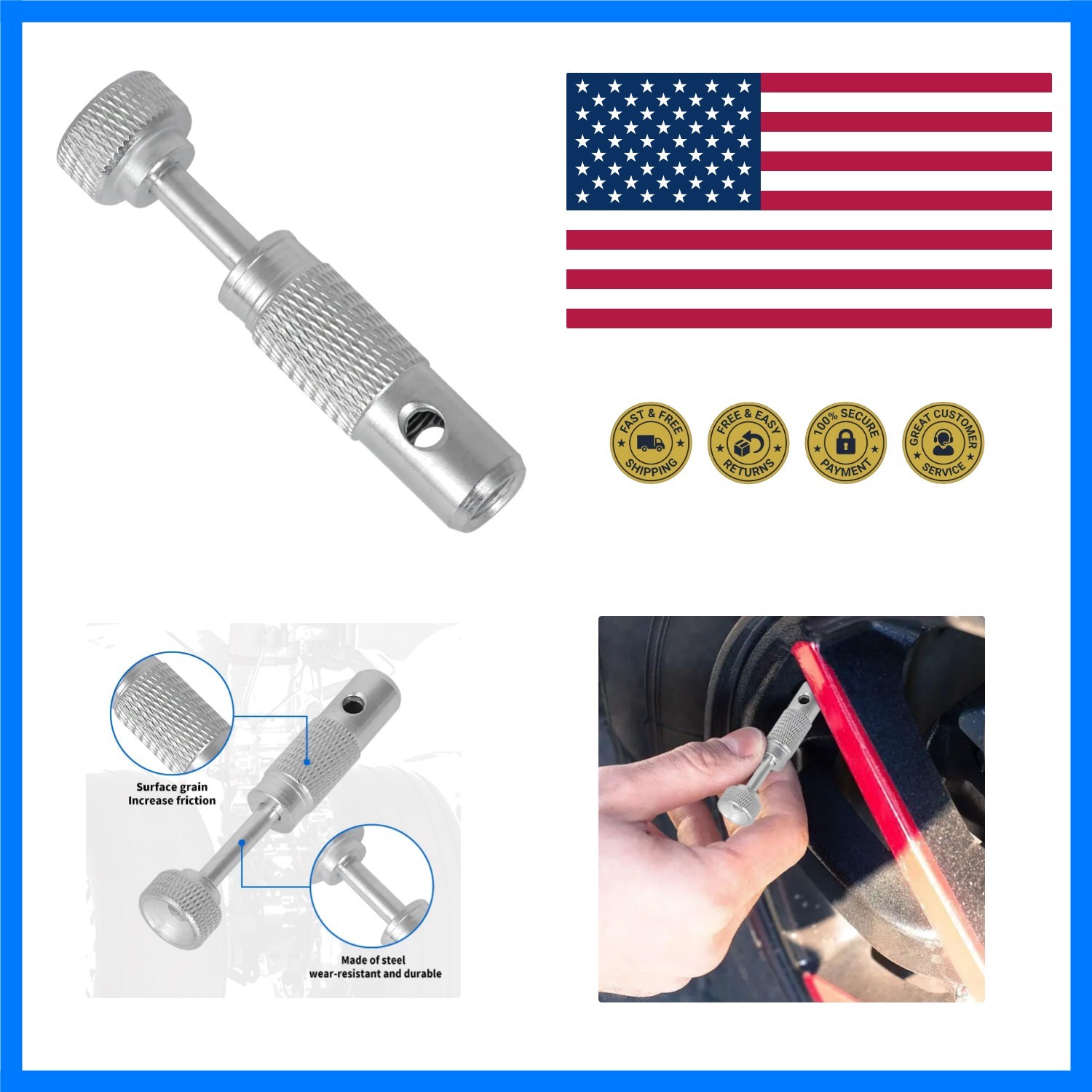 968RB Valve Core Removal Tool for Aircraft Tire Valves | Standard Bore Safe C...