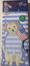Clementine Patriotic Dogs Bless America  Magnetic List Pads New