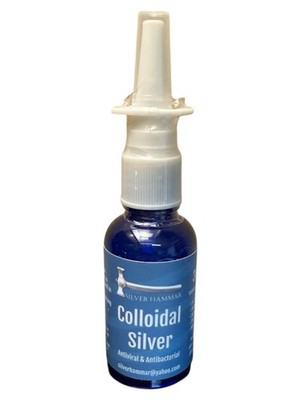 Colloidal Silver Nasal Spray, 1 ounce, 30 ppm, Silver Hammar Brand