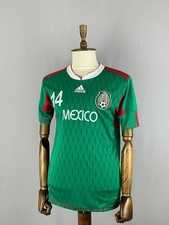 Mexican Mens Adidas Chicharito Football Jersey Size M Green Polyester Sports