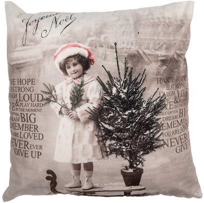   Kissenhülle Kissenbezug Clayre&Eef Weihnachten Kind Shabby Chic Nostalgie   