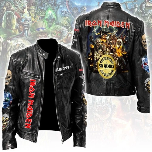 Iron Maiden Motorcycle Leather Jacket - product listing photo