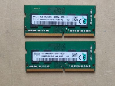 SK hynix HMA851S6JJR6N 2x 4GB DDR4 2666 SODIMM RAM Laptop Arbeitsspeicher