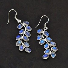 Boho Retro Waterdrop Crystal Leaves Dangle Earrings