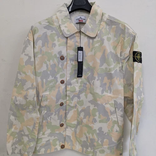 SS22 Supreme Stone Island Reactive Ice Camo Ripstop Veste Tan L Large 2022