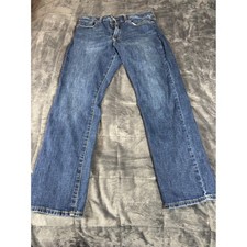 Lucky Brand 410 Athletic Straight Mens Jeans 34x32 Medium Wash Blue Denim