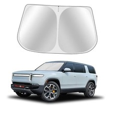 Custom Fit Windshield Sun Shade - Full Coverage, 210T for Rivian R1S 2022-2025