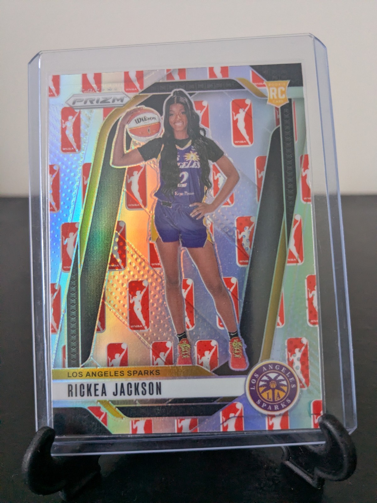 2024 Rickea Jackson Prizm WNBA Logo Silver Prizm RC No. 144