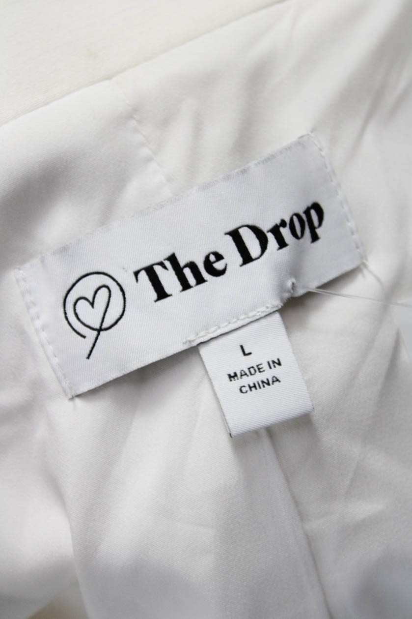 The Drop Womens Basic Jacket White Button Long Sl… - image 8