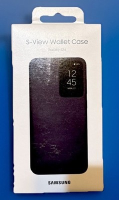 GENUINE Samsung Galaxy S24 Smart View Wallet Case Black Open Box
