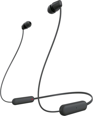 Sony Kabellose WI-C100 In-Ear-Kopfhörer (Bis Zu 25 Stunden Akkulaufzeit, Optimie