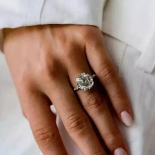 3.5Ct Asscher Cut CZ Art Deco Style Engagement Ring for Women in 925 Silver.