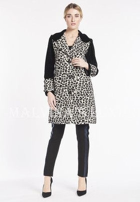 SAVE THE QUEEN COAT LONG JACKET LEOPARD PRINT COAT sz M / MEDIUM