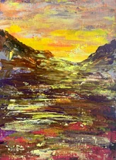 Experimental landscape II, Original Painting By Artist Tania Bolin