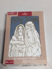 24 Holiday Time Nativity Scene Christmas Cards "Holy Night" Assorted 6...