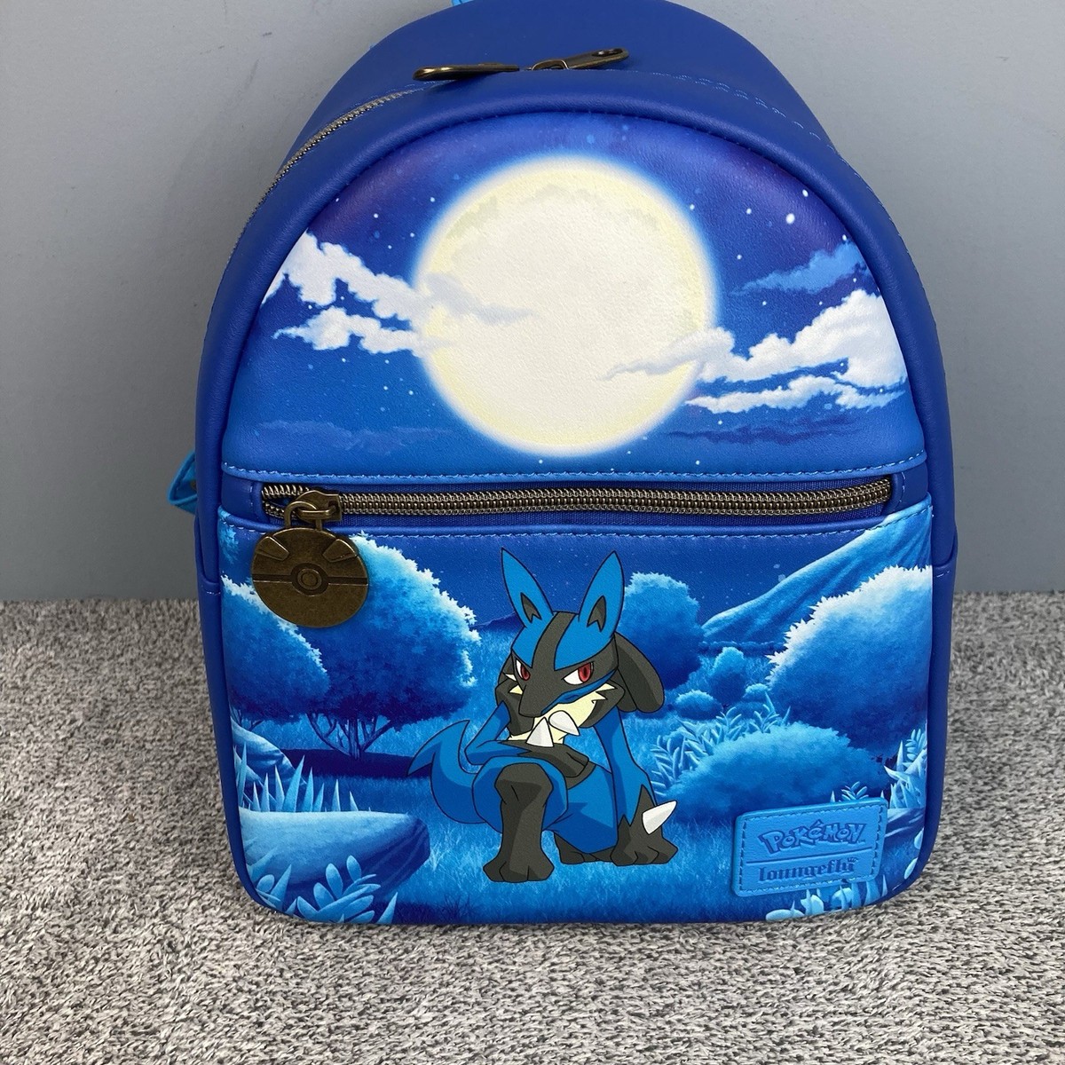 Loungefly Pokemon Lucario Mini Backpack Blue Zip Exclusive 