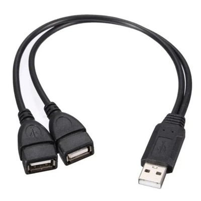 USB Splitter 2 Port, Dual USB 1 Stecker auf 2 Buchsen Adapter für Daten Strom Laden