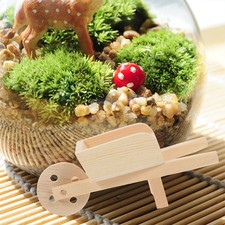  2 Pcs Landscape Ornaments Dollhouse Accessories Mini Cart Barrows