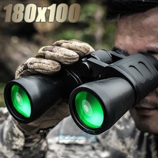 180x100 HD Military Zoom Powerful Binoculars Day/Low Night Optics Hunting  Case
