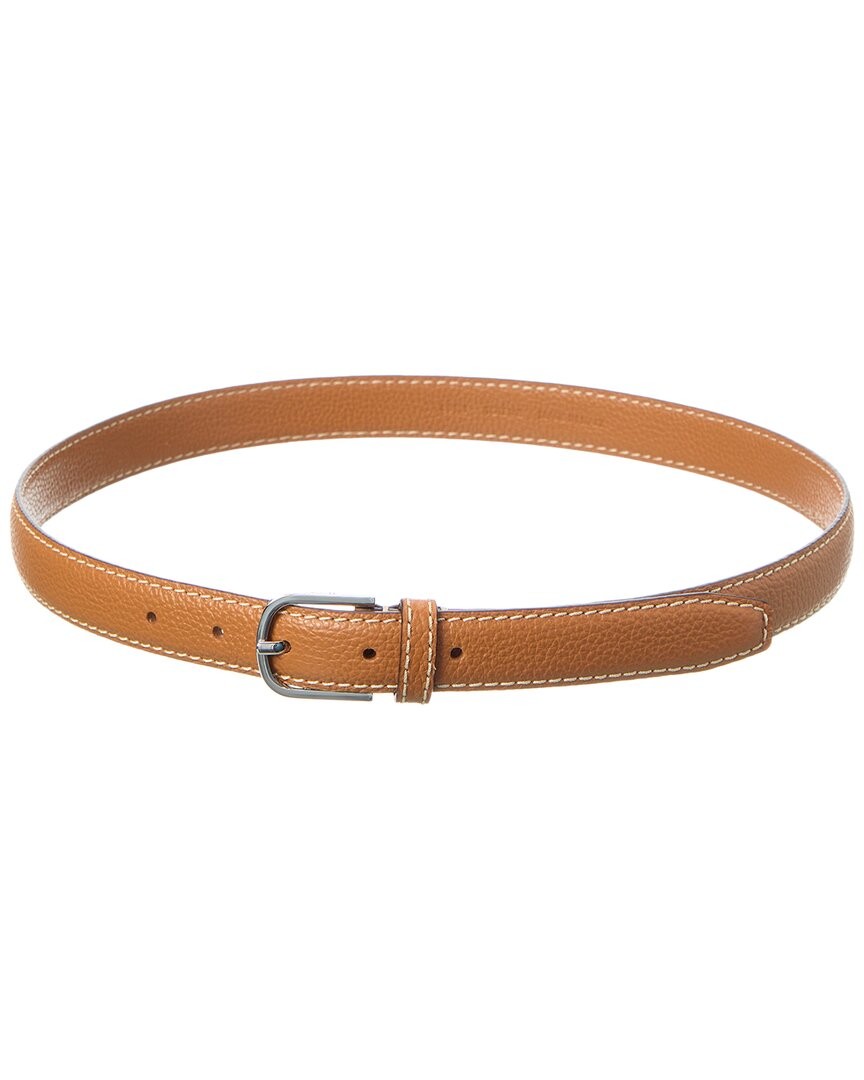 Toteme Stitch Detail Leather Belt Women's Brown 70