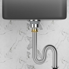 f&uuml;r langlebigen flexiblen Edelstahl-Sp&uuml;lensiphon: geruchsdicht & hochtemperatu