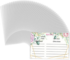 4X6 Inches Recipe Card Protectors, Recipe Card Covers, Set of 100