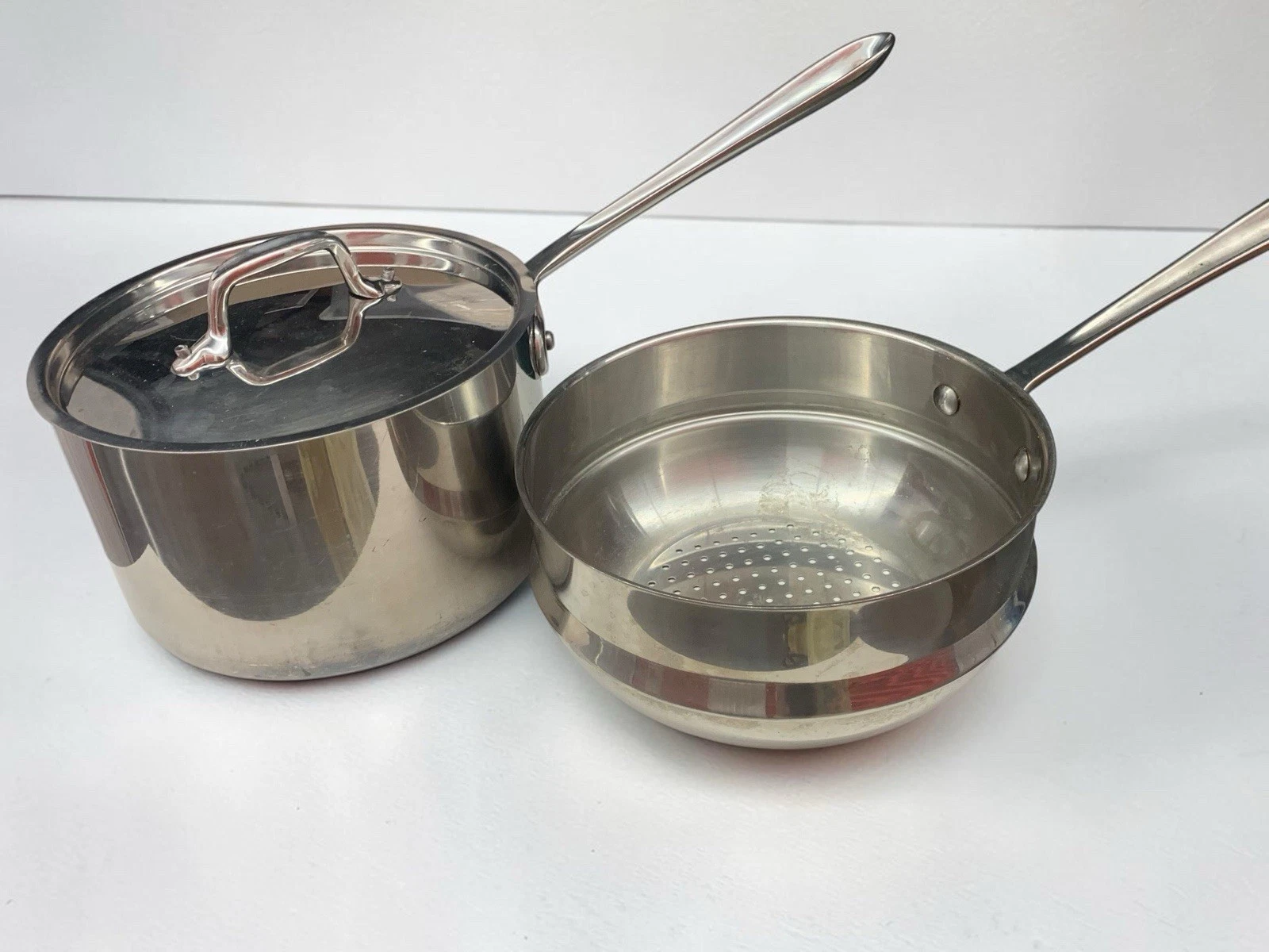 ALL-CLAD Stainless Steel 4-Qt. Saucepan With Steamer Insert And Lid