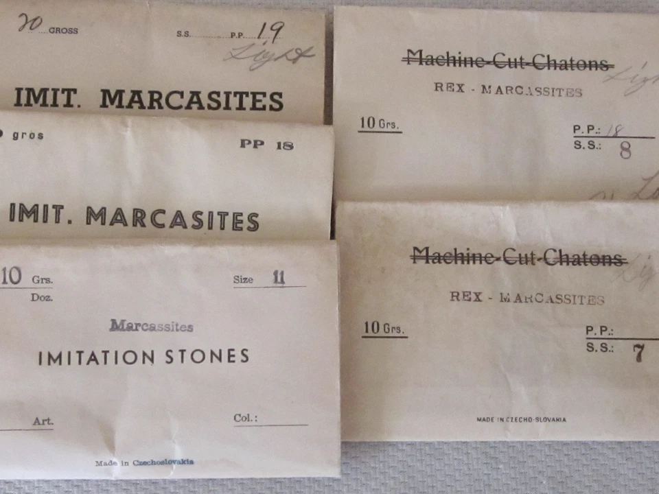 24 ВИНТАЖНЫХ МАРКАЗИТА СМЕШАННЫЙ РАЗМЕР АНТИКВАРНЫЕ КРАПЧАТЫЕ СТРАЗЫ НЕИСПОЛЬЗОВАННЫЕ 4 ЮВЕЛИРНЫХ ИЗДЕЛИЯ РЕМОНТ - Изображение 2 из 4