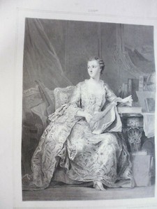 Gravure In Folio 19 Gavard Marquise De Pompadour Jeanne Antoinette Poisson Ebay