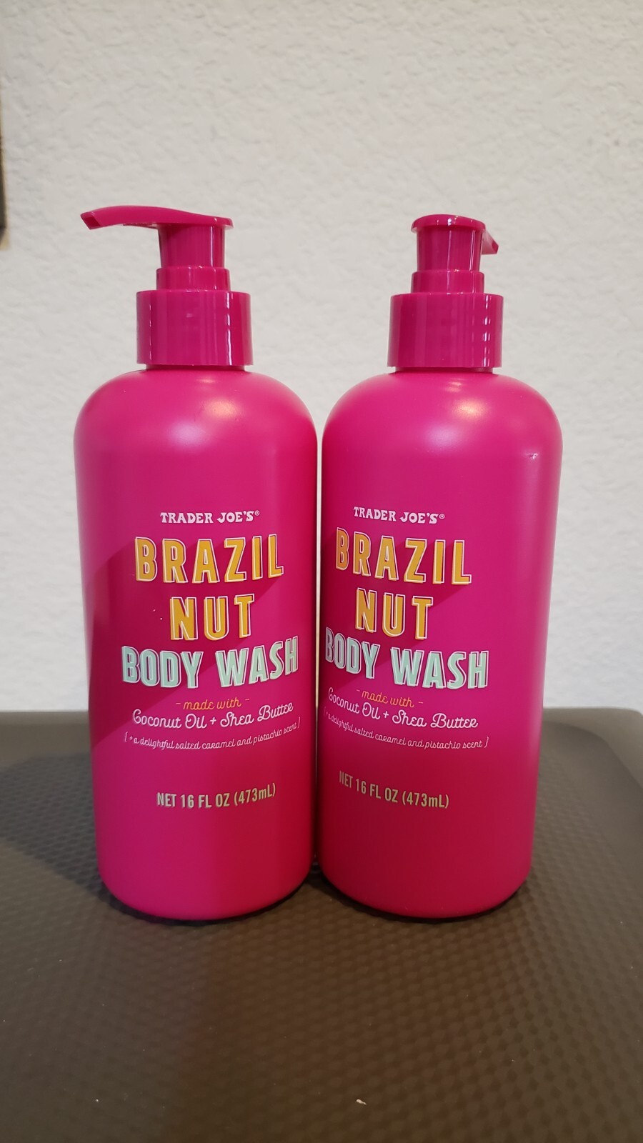 2x Trader Joe's Brazil Nut Body Wash 16 fl oz Shower Gel Coconut Oil