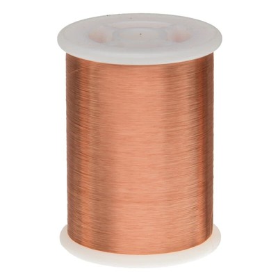 44 AWG Gauge Enameled Copper Magnet Wire 1.0 lbs 79798' Length 0.0022'' 155C Nat