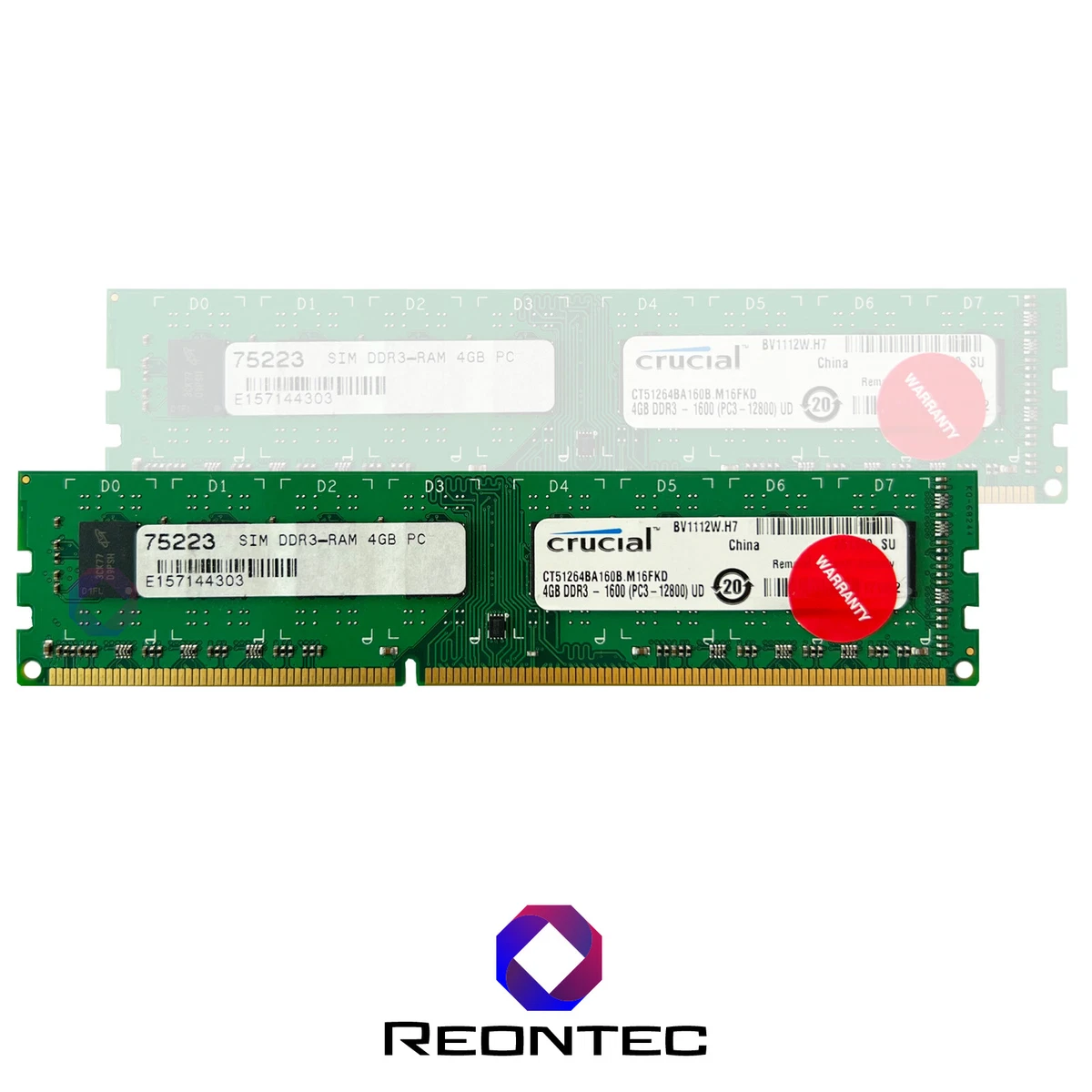 16 Go RAM Crucial DDR3 1600 MHz PC3-12800 (4x4 Go) – Pour Pièces