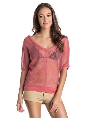 NWT Women's Roxy Wrapsody Crop Top Pink Swimsuit Cover Up Size Medium