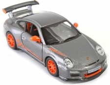 KINSMART DISPLAY 1:36 2010 PORSCHE 911 GT3 RS 5" Diecast Car Gray KT5352D