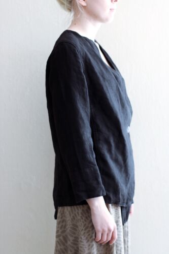 OSKA Lagenlook 100% Linen Asymmetrical Jacket Size M/L - Picture 1 of 8