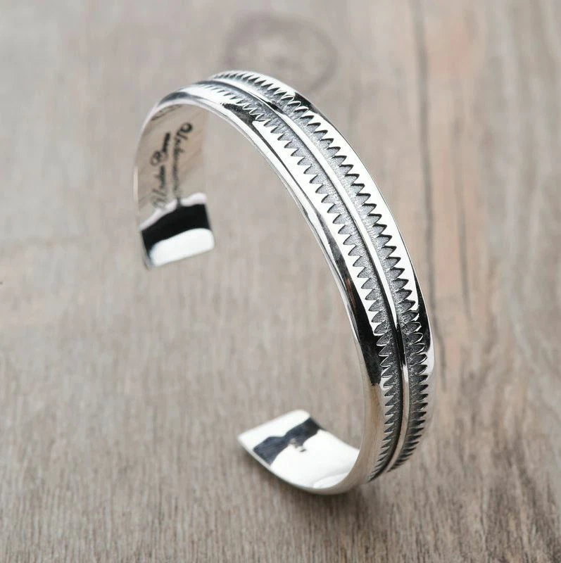 Armspange Herren Unisex Sterling Silber 925 Armband Armreif Dehnbar Flexibel - Bild 2 von 4