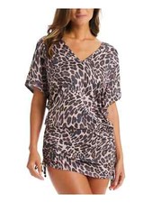 New Bar III Womens Animal Print Caftan Cover-Up - Size XS