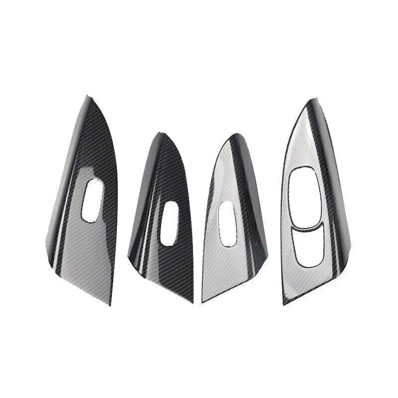 4X Carbon Fiber Window Switch Cover Trim for 2013-2019 Nissan Sentra