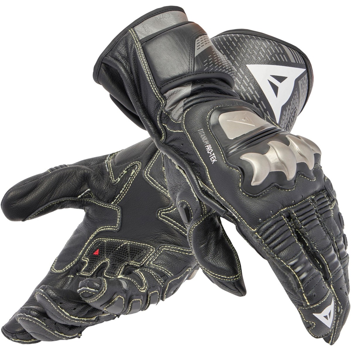 Motorcycle Leather Gloves L - Dainese Full Metal 7 - Black Motorcycle Leather Gloves L - Dainese Full Metal 7 - Black