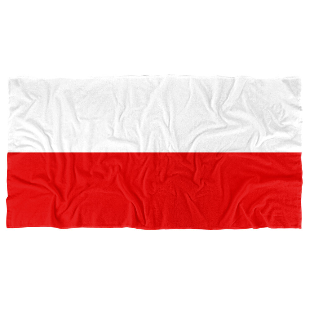Polish Flag Beach Towel 30x60 Inches Large Quick-Dry Sand-Free Towel