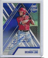 2017 Elite Extra Edition Autographs Aspirations Blue #93 Brennon Lund 22/50