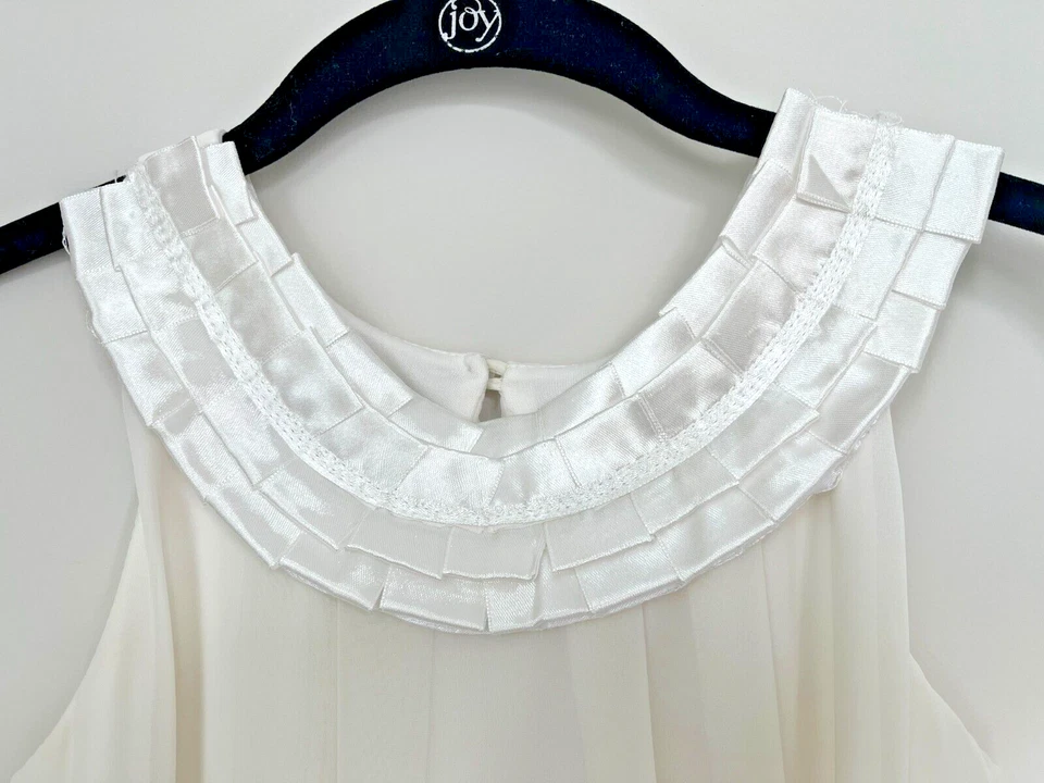 Vestido de Fiesta UN DEUX TROIS Niñas Burbuja Talla 12 Marfil Sin Mangas Completamente Forrado Foto 4 de 4