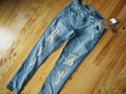 Hippie Laundry Distressed Zip Button 27 