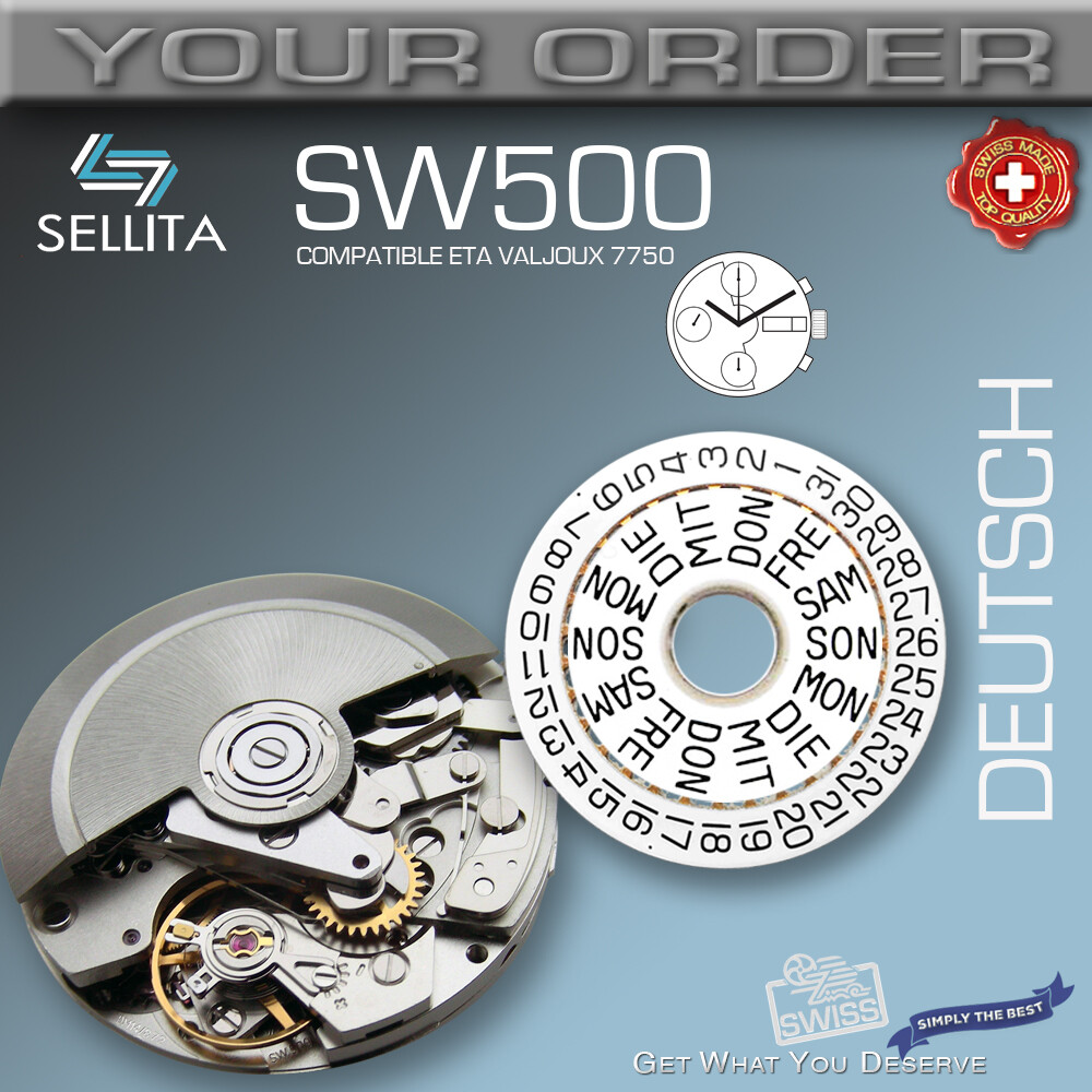 Eta 7750 Sw 500 Uhrwerk 7750 Movement Movimento Valjoux 7750