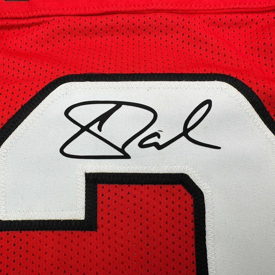 Camiseta deportiva enmarcada facsímil autografiada Carson Palmer 35x39 Arizona roja reimpresión Foto 2 de 2