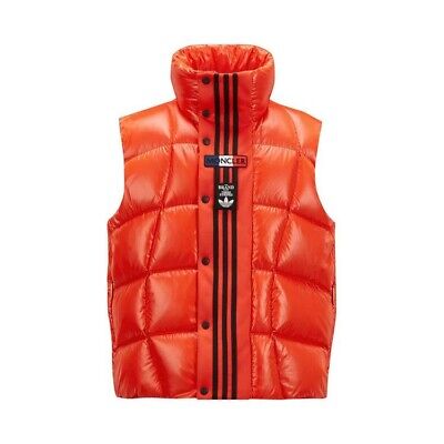 Moncler x Adidas Bozon Down Vest Men's 2/ M Orange Snap Moncler x Adidas Bozon Down Vest Men's 2/ M Orange Snap