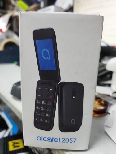  Alcatel 2057 Flip Feature Phone 2.4" QVGA Screen Dual Sim-Black - Picture 1 of 5