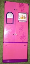 Barbie 2008 Mattel Kitchen Refrigerator - No Handles - Played With Condition