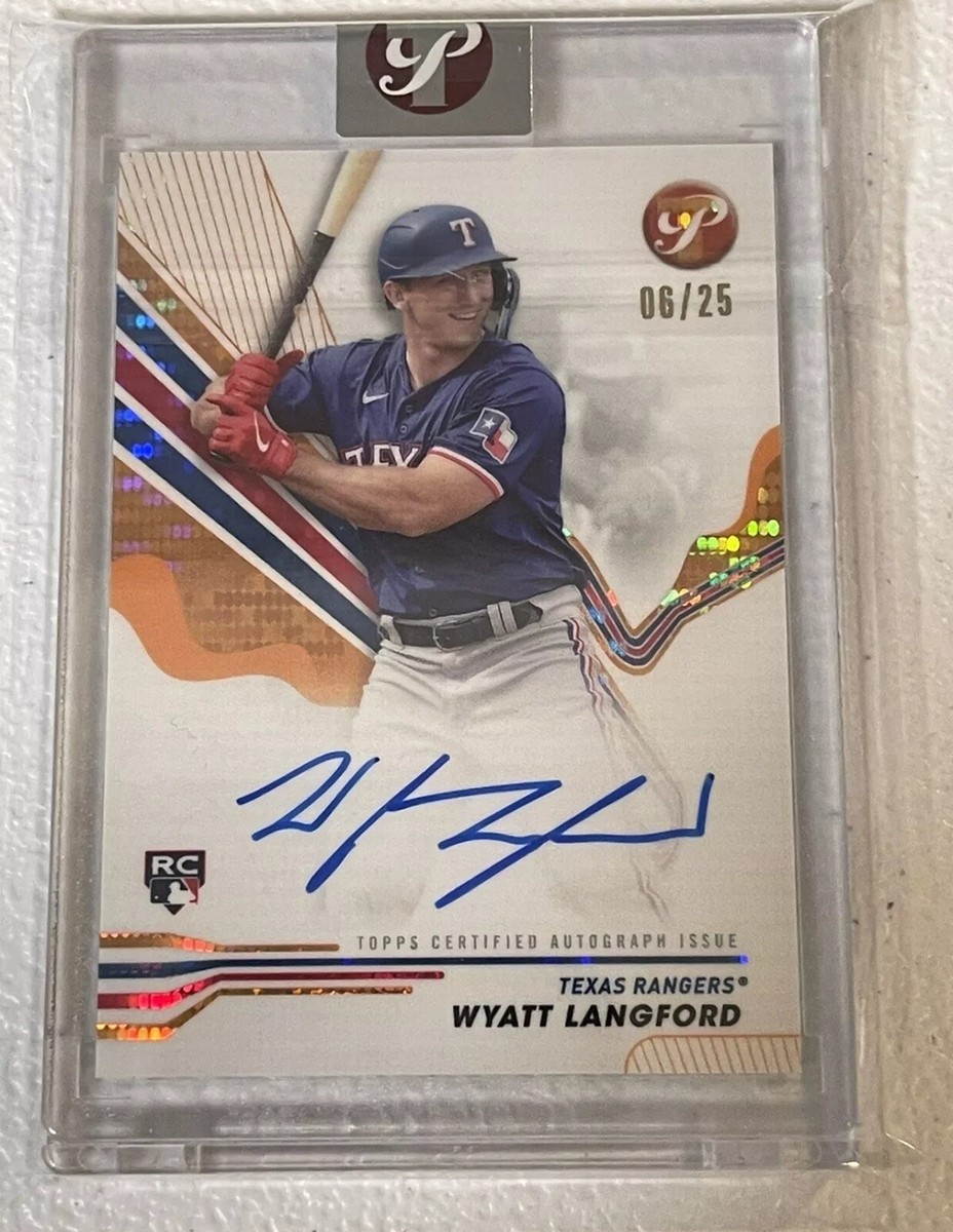 2024 TOPPS PRISTINE - WYATT LANGFORD Orange /25 ENCASED ON CARD 