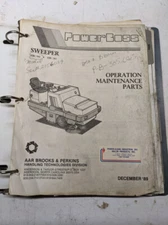 AAR BROOKS PERKINS POWERBOSS SWEEPER SW 90 SW80 MAINTENANCE PARTS LIST MANUAL
